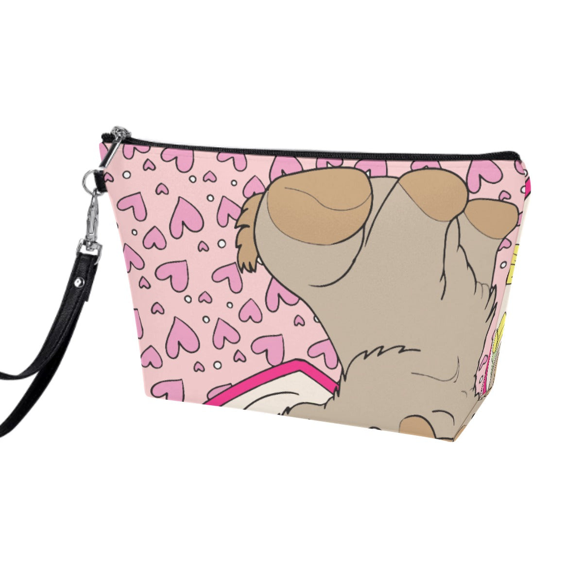 'All You Need' Cosmetic Bag Waterproof Trapezoid Wristlet